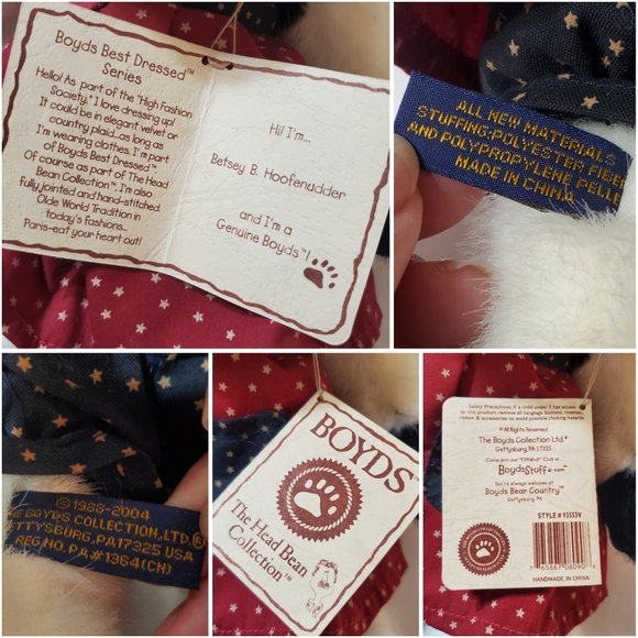 Betsey B. Hoofenudder-Boyds Bears Cow #93553V QVC Exclusive Hard to Find - Picture 14 of 15